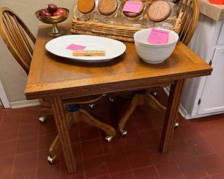 Antique Oak Draw leaf table