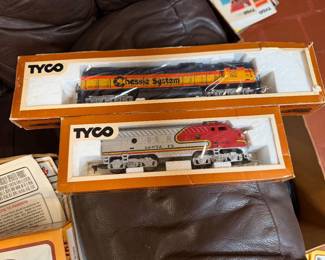 Tyco HO trains in box 1970's