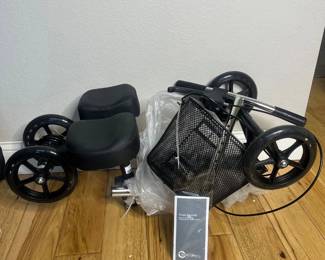 z Brand New Roscoe Medical Knee Scooter with Dual Comfortable Knee Pads and Sturdy Basket
