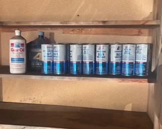 g Lot of 23 Unopened Evinrude 50 1 2Cycle Outboard Lubricants Plus Partial Oils