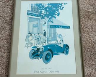ar Denis Paul Noyer Deux Magots Riley 1936 Framed Automotive Poster