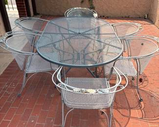 g Metal Patio Dining Set with 6 Matching Chairs