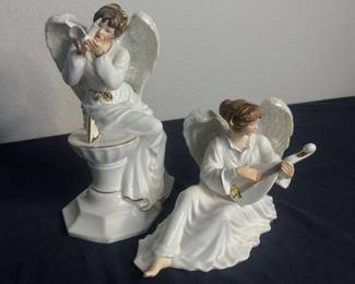 k Grandee Noel Porcelain Angel Set Elegant Musical Angel Figurines