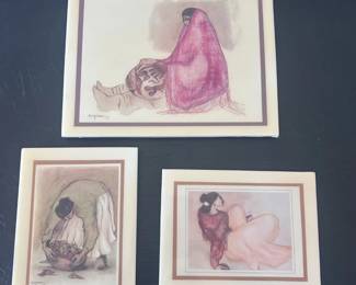 ar Vintage R.C. Gorman Designs of the Southwest Crystal Art Tiles