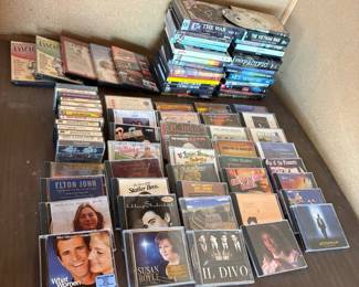 e Extensive Collection of DVDs and CDs Featuring Movies, Music, and Documentaries