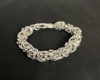 b sterling Silver Chain Bracelet