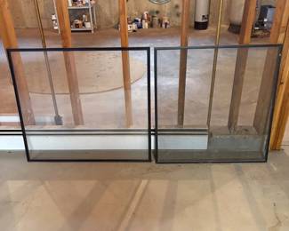 g Glass Pane and Screen Set with Metal Frames