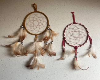 d Dreamcatchers with Natural Feathers and Beads