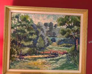 #126 Original painting by Givan 1950 35x29 $120.00