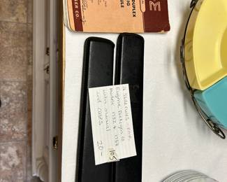#105 2 slide rules pari Eugene dietgen co Models 1732 and 1733 with manuel and cases` $20.00