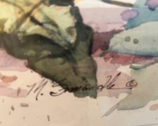 #067 Print flowers signed 30x20 $75.00