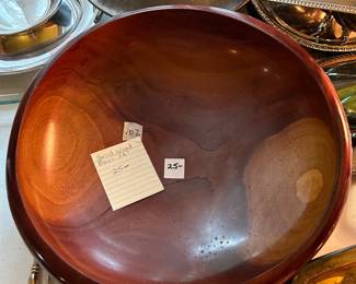#102 Solid Wood bowl 12" $25.00