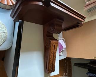 #051 Wood wall hanging shelf 19x9x15 $75.00