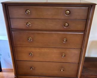 #009 Unqiue Wood Chest of 5 Drawers - 38x20x47 $200.00