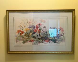 #067 Print flowers signed 30x20 $75.00
