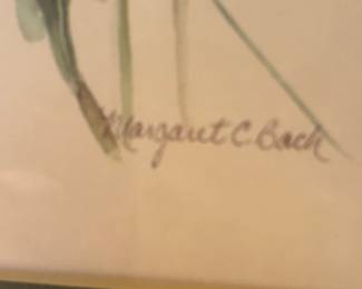 #128 Set of 3 Flower Prints by Margaret Balch $75.00