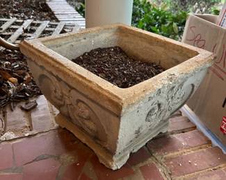 #140 square concrete planter $30.00 #141 square concrete planter $30.00