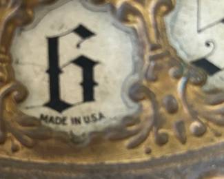 #050 FS Sessions vintage wind up clock as-is (w-key) 16x6x11 $75.00