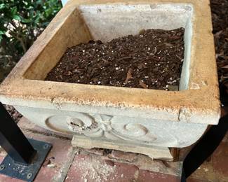 #140 square concrete planter $30.00 #141 square concrete planter $30.00