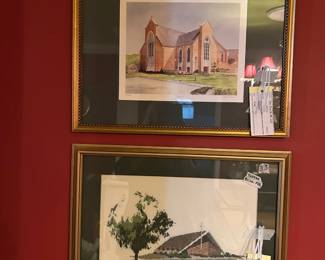 #033 Trinity Methodist Church Counted Cross-stitch 20x15 $75 #034 needle work Trinity Methodist Church Dana Brown artist 20x15 $75.00