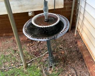 #122 Metal Birdbath 43" $35.00