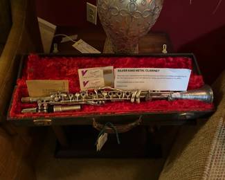 #031 Silver King Metal Clarinet WWII Commissioned for the US Government rare used only by military $500.00