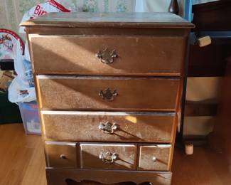 Five drawer maple dresser