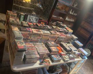 Vintage VHS cassette, some brand new in wrapper