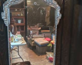 Venetian style silver mirror