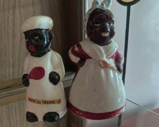 Black Americana salt and pepper shakers from New Orleans 1950s