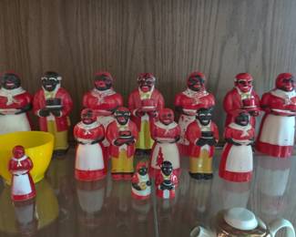 Black Americana figures of Aunt Jemima and Uncle Mose
