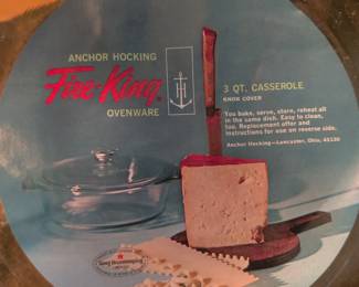 Fire King casserole dish 1960s