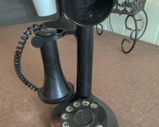 Vintage toy candlestick phone