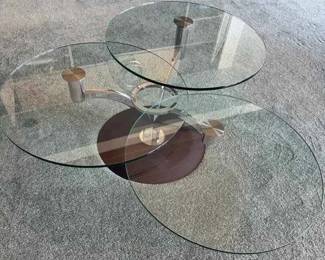 SM143V3 Tier Circle Glass Coffee Table