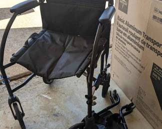 SM113Medline Basic Aluminum Transport Chair 