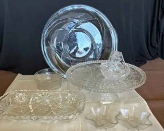 SM229Cut Glass Serving Pieces