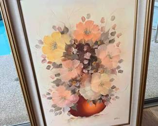 SM314Vintage Floral Oil Painting