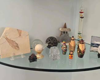 SM246Barometer, Fossil Fish Plate and Other Items