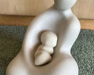 SM202VVintage Mother And Child By Lado Goudjabidze Sculpture