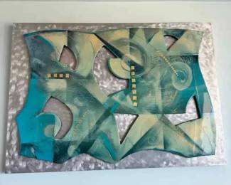 SM150Large Modern Abstract Metal Wall Art
