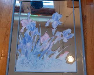 Marsel 80's Etched Floral Mirror