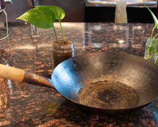 Hand-hammered Wok-- Well Seasoned