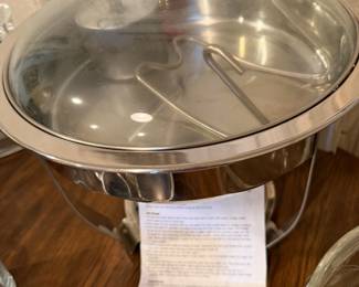 Crate Barrel Stainless Buffet Server