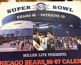 Chicago Bears Super Bowl 86-87 Calendar