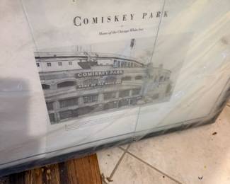 Print of Comiskey Park. Glass Is Broken one side