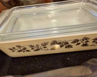 Vintage Pyrex Golden Acorn Space Age