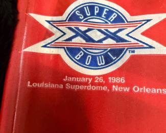Vintage 1986 Super Bowl XX Audience Participation Flag during Half TIme.