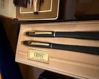 Cross Black Ballpoint Pen & Pencil Set in Original Case