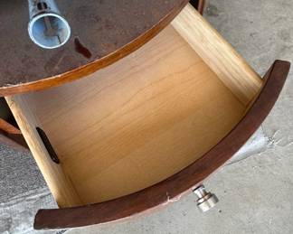 Vintage Bassett Round Drum Nightstands fourth image