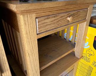 Mission Style Oak Nightstand second image